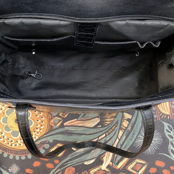 BEIS Large Black Croc Embossed Work Tote - Picture 11 of 15